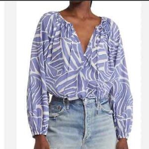 NWT Rails Katia Cropped Blouse in Island Waves‎ Size XXL